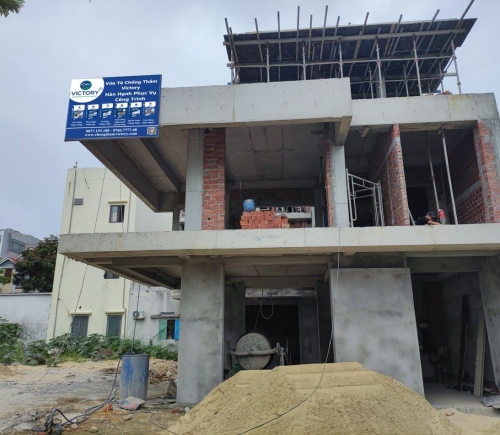 Biệt thự sân vườn 500m2 giữa lòng TP.Đà Nẵng. Sử dụng Vữa trộn sẵn chống thấm Victory