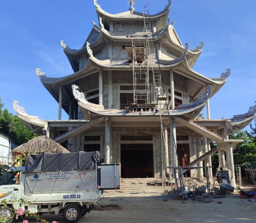 Tịnh xá tại Quảng Nam với hơn 500m2 sử dụng chống thấm Victory